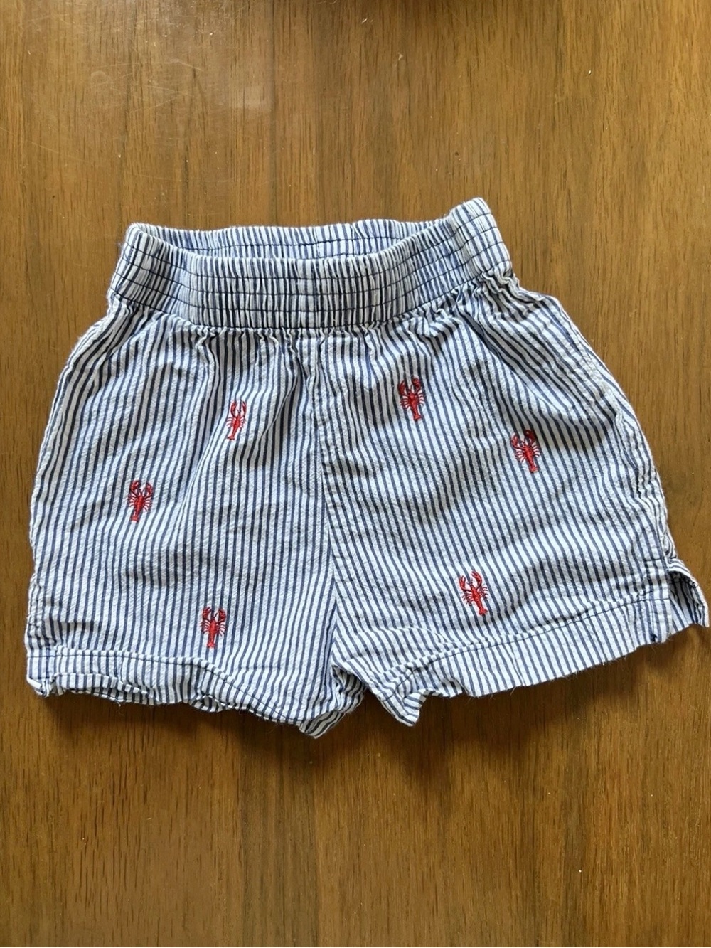Lobster Seersucker Shorts Striped Baby Luigi Nautical Size 12 Months Baby